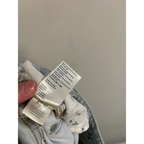 Anthropologie Pilcro High-Rise Frayed Denim Shorts Light Wash Size 27 - Picture 8 of 9